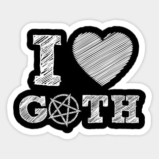 Gothic, love of the black scene Sticker